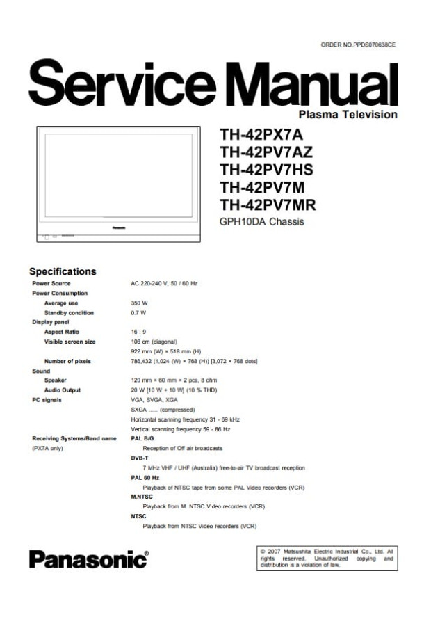 GPH10DA_TH-42PX7A, TH-42PV7AZ, TH-42PV7HS, TH-42PV7M